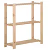 Image de Etagère de stockage 3 niveaux 80x28,5x90 cm Bois de pin massif