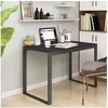Image de Bureau d ordinateur Noir 110x60x73 cm Bois d'ingénierie