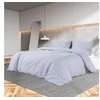 Image de Ensemble de housse de couette Gris 140x200 cm Microfibre légère