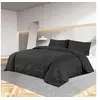 Image de Ensemble de housse de couette Noir 240x220 cm Microfibre légère
