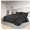 Image de Ensemble de housse de couette Noir 135x200 cm Microfibre légère135974