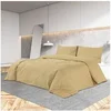 Image de Ensemble de housse de couette Taupe 200x200 cm Microfibre135992