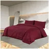 Image de Ensemble de housse de couette Bordeaux 220x240 cm Microfibre