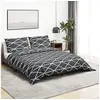 Image de Ensemble de housse de couette Gris 220x240 cm Coton