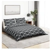 Image de Ensemble de housse de couette Gris 135x200 cm Coton136053