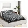 Image de Ensemble de housse de couette Gris 200x220 cm Coton