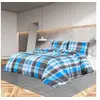 Image de Ensemble de housse de couette Bleu et gris 200x200 cm Coton136072