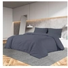 Image de Ensemble de housse de couette Anthracite 200x200 cm Coton