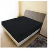 Image de Draps housses Jersey 2 pcs Noir 160x200 cm Coton