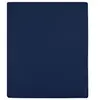Image de Draps housses Jersey 2 pcs Bleu marine 160x200 cm Coton