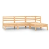 Image de Salon de jardin bois massif bois 4 pieces 63.5 x 63.5 x 62.5 4 personnes