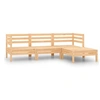 Image de Salon de jardin 4 pieces bois massif x 63.5 x 62.5 cm 4 personnes