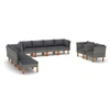 Image de Salon de jardin resine tressee gris 10 pieces x 64.5 x 67 9 personnes
