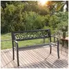 Image de Tuinbank 125 cm staal zwart317133