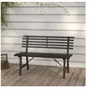 Image de Banc de jardin 110 cm Acier Noir
