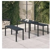 Image de Ensemble à manger de jardin 3 pcs acier et WPC noir