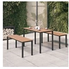 Image de 3-delige Tuinset staal en HKC bruin en zwart317140