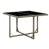 Image de Table de jardin Gris 109x107x74 cm Résine tressée et verre 316765