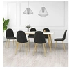 Image de Lot de 6 chaise interieur non pliable H. 83 cm en plastique noir
