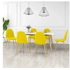 Image de Lot de 6 chaise interieur non pliable en plastique H. 87 cm jaune