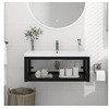 Image de Wastafelframe wandgemonteerd 79x38x31 cm ijzer zwart338495