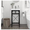 Image de Cadre de lavabo de salle de bain Noir 40x38x83 cm Fer