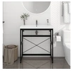 Image de Cadre de lavabo de salle de bain Noir 79x38x83 cm Fer