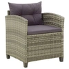 Image de Chaise en resine tressee non pliable exterieur H. 71.5 cm gris