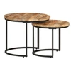 Image de 2-delige Tafeltjesset ruw mangohout337999