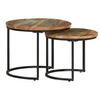 Image de 2-delige Tafeltjesset massief gerecycled hout338000
