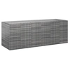 Image de Boîte à coussins de jardin Résine tressée 291x100,5x104 cm Gris