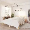 Image de Cadre de lit sans matelas bois massif 140x200 cm