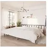 Image de Cadre de lit sans matelas gris bois massif 200x200 cm