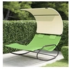 Image de Chaise longue H. 182.5 cm en acier L. 137 cm vert non empilable non pliable