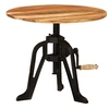 Image de Table d'Appoint Table Basse Bout de Canapé Meuble de Salle de Séjour Maison Intérieur 60x(42-62) cm Bois Massif d'Acacia et Fonte