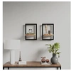 Image de Etagères murales 2 pcs 25x25x35 cm Bois d acacia et acier