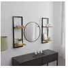 Image de Etagères murales 2 pcs 25x25x75 cm Bois d acacia et acier