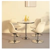 Image de Lot de 4 chaise H. 81 cm non pliable interieur en plastique beige