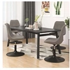 Image de Lot de 4 chaise en plastique non pliable H. 81 cm interieur gris