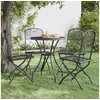 Image de Chaises pliables jardin lot de 4 Maille métallique Anthracite