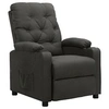 Image de Fauteuil Inclinable, Chaise avec Dossier et Repose-pied Réglables, Siège de Salle de Séjour Salon Intérieur, Industriel, Gris Foncé Tissu 339103