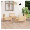 Image de Salon de jardin modulable bois massif marron 4 pieces x 63.5 x 62.5 4 personnes