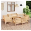 Image de Salon de jardin, 8 pcs, Bois de pin massif.