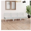 Image de Salon de jardin modulable bois massif blanc 3 pieces x 63.5 x 62.5 3 personnes