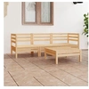 Image de Salon de jardin modulable bois massif bois 4 pieces 63.5 x 63.5 x 62.5 3 personnes