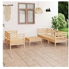 Image de Salon de jardin modulable bois massif bois 6 pieces x 63.5 x 62.5 5 personnes