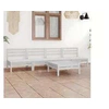 Image de Salon de jardin modulable bois massif blanc 5 pieces x 63.5 x 62.5 5 personnes