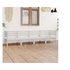 Image de Salon de jardin modulable bois massif blanc 4 pieces x 63.5 x 62.5 4 personnes