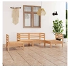 Image de Salon de jardin modulable bois massif marron 4 pieces x 63.5 x 62.5 4 personnes