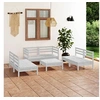 Image de 7-delige Loungeset massief grenenhout wit3082558